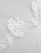 Dolce & Gabbana White Floral Lace Nylon Floor Length Wedding Veil - Maison Luxe