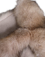 Dolce & Gabbana Brown Frost Fox Fur Neck Warmer Winter Scarf - Maison Luxe