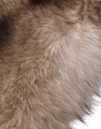 Dolce & Gabbana Brown Frost Fox Fur Neck Warmer Winter Scarf - Maison Luxe