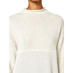 Alpha Studio White Recycled Wool Women Sweater