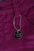 Costume National Purple Cotton Stretch Slim Denim Jeans