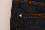 Costume National Blue Cotton Stretch Slim Fit Jeans