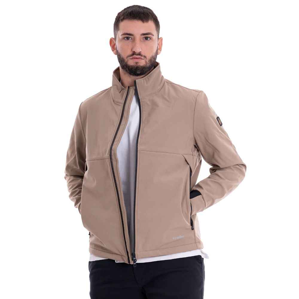 Refrigiwear Beige Nylon Men's Bomber Jacket
