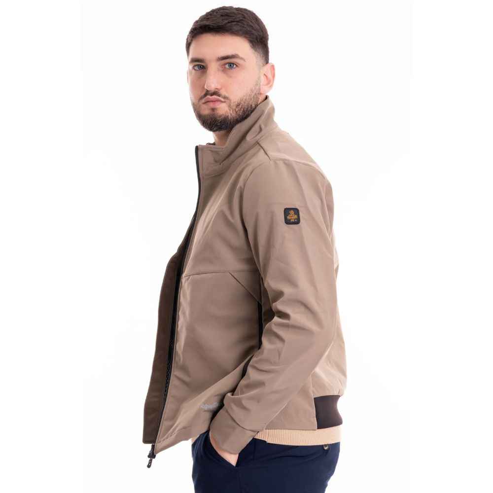 Refrigiwear Beige Nylon Men's Bomber Jacket