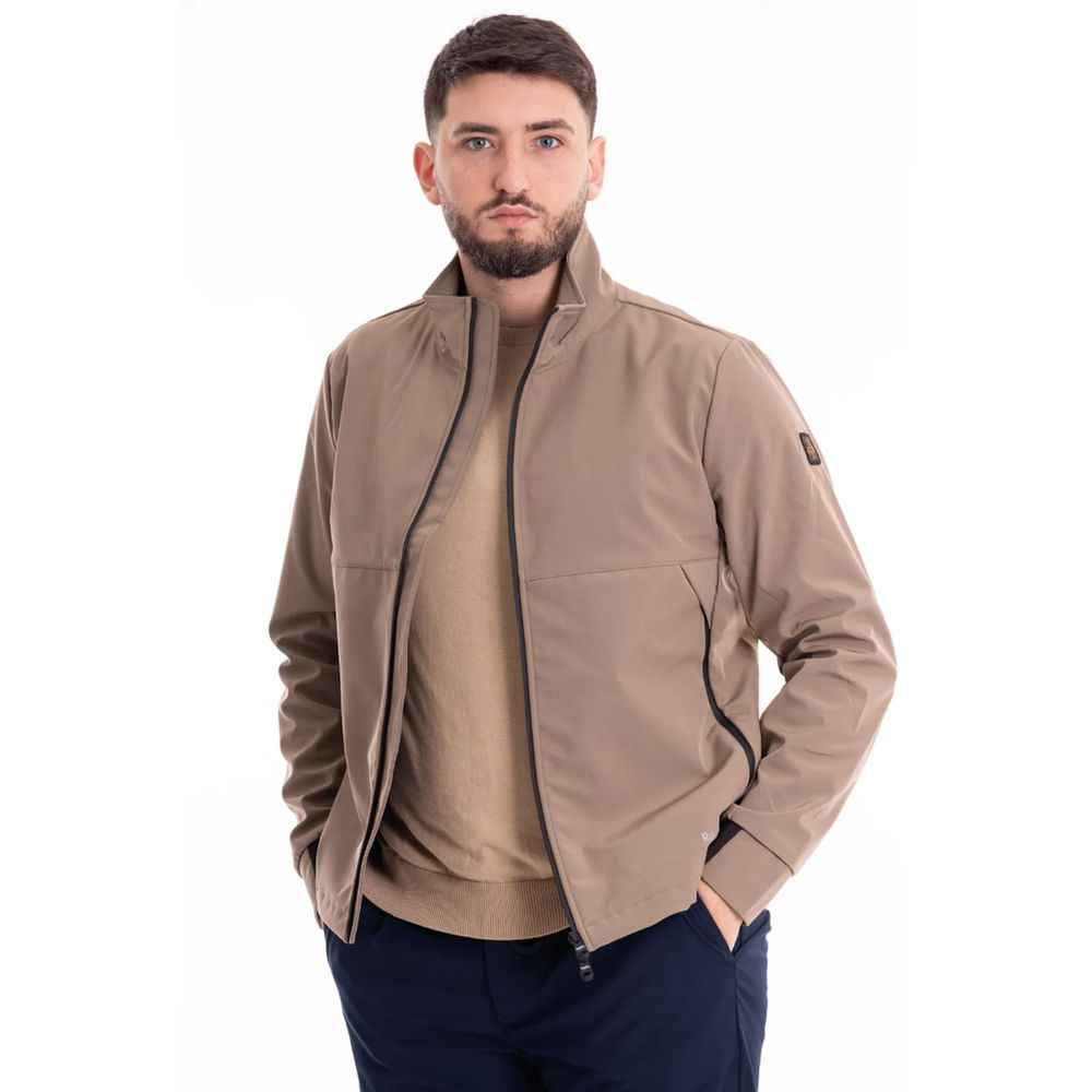 Refrigiwear Beige Nylon Men's Bomber Jacket