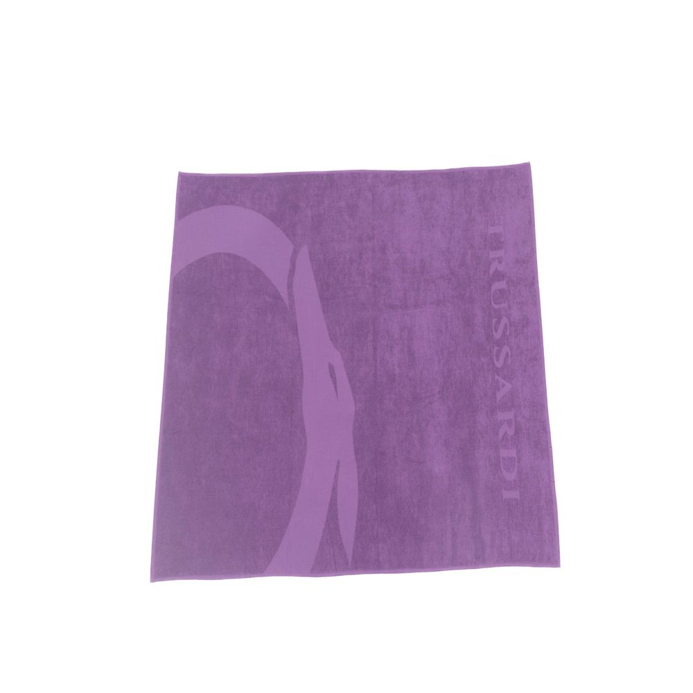 Trussardi Beachwear Purple Cotton Men Swim Towel - Maison Luxe