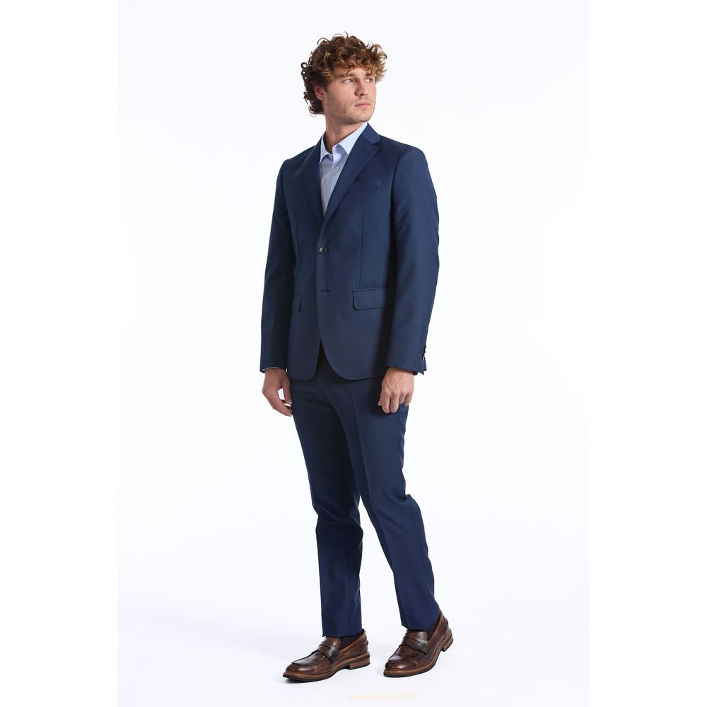 Baldinini Trend Blue Wool Men Blazer