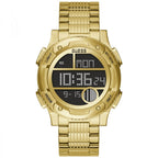 Guess Gold Stainless Steel Digital Watch