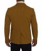 Dolce & Gabbana Yellow Cotton Stretch Blazer