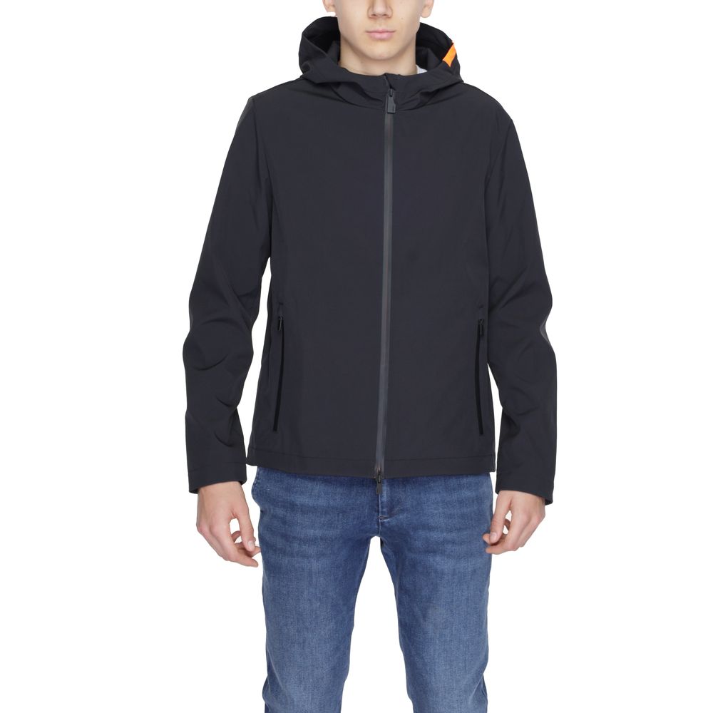 Suns Black Polyester Jackets & Coat