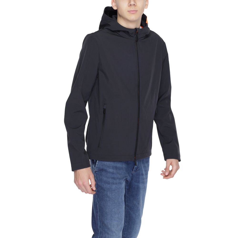 Suns Black Polyester Jackets & Coat