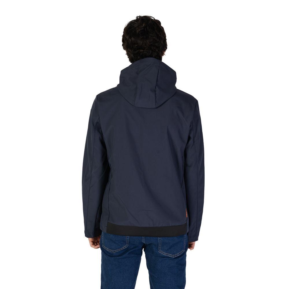 Suns Blue Polyester Jackets & Coat