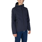 Suns Blue Polyester Jackets & Coat