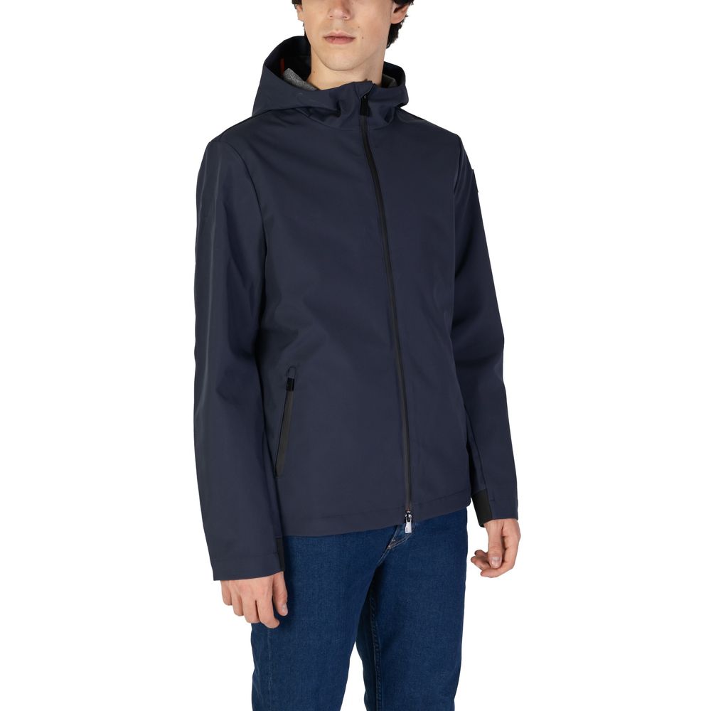 Suns Blue Polyester Jackets & Coat
