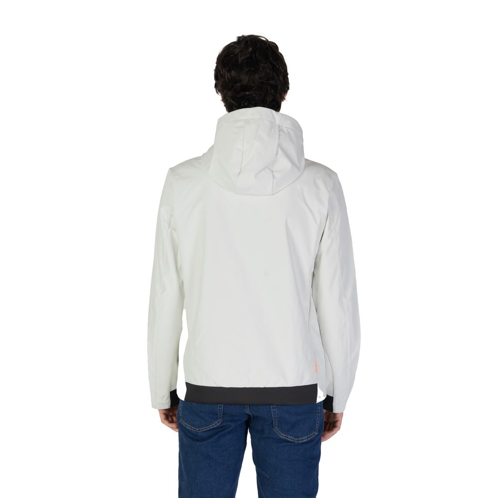 Suns Cream Polyester Jackets & Coat