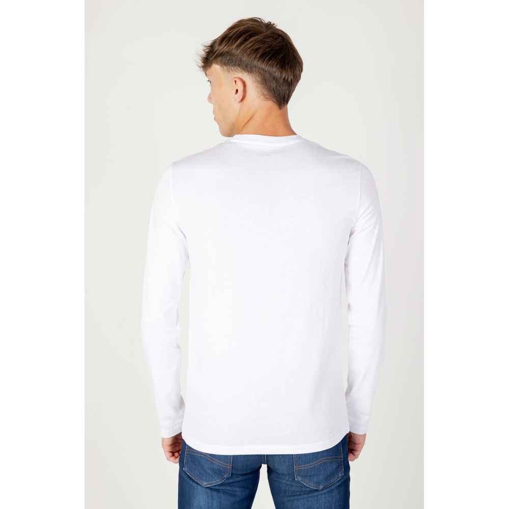 Armani Exchange White Cotton Long Sleeve