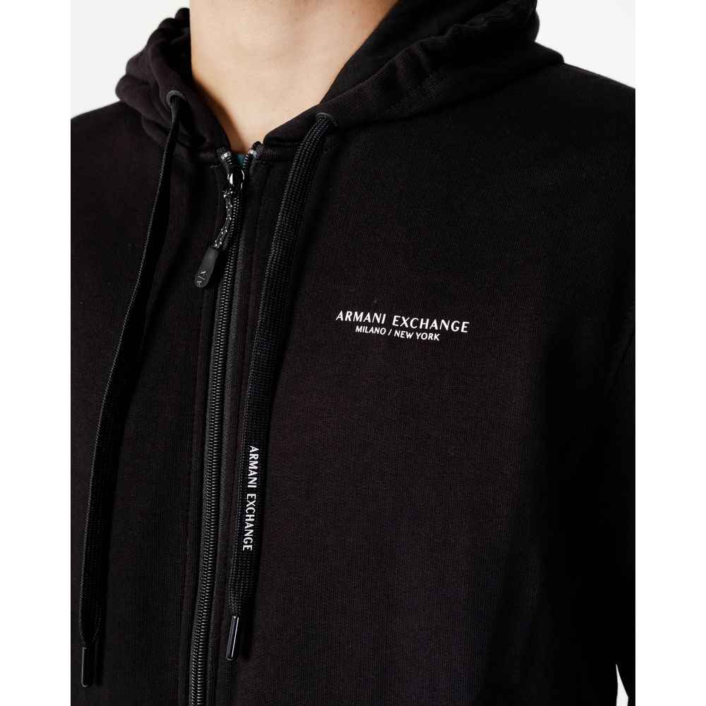 Armani Exchange Black Cotton Hoody