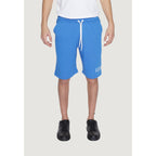 Icon Blue Cotton Bermuda Shorts
