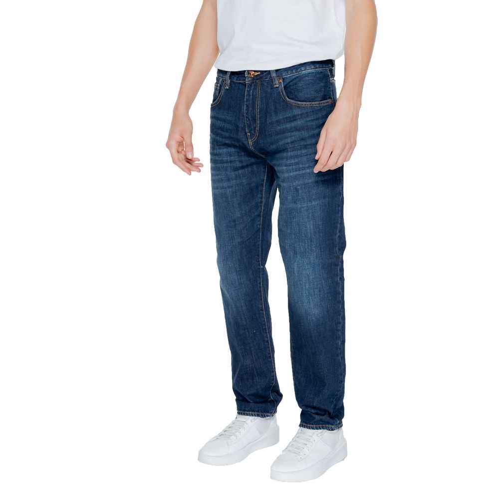 Armani Exchange Blue Cotton Skinny Jean