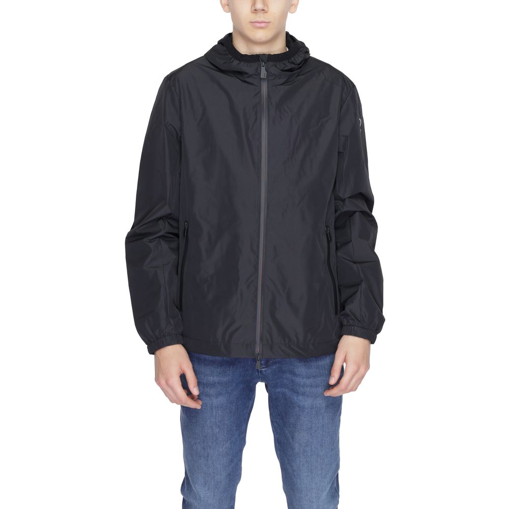 Suns Black Polyester Jackets & Coat