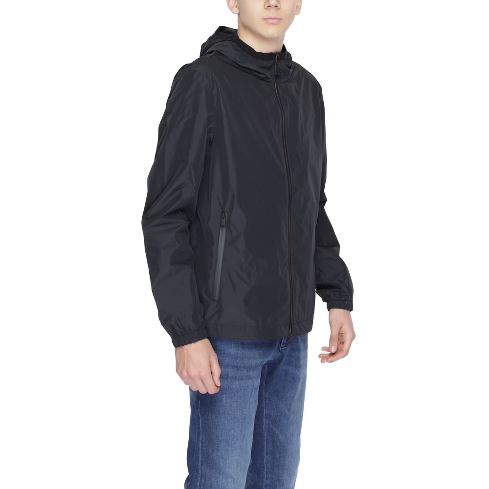 Suns Black Polyester Jackets & Coat