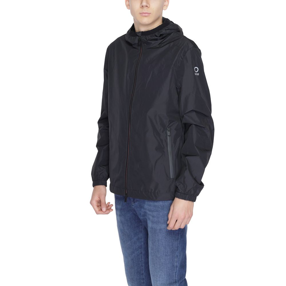 Suns Black Polyester Jackets & Coat