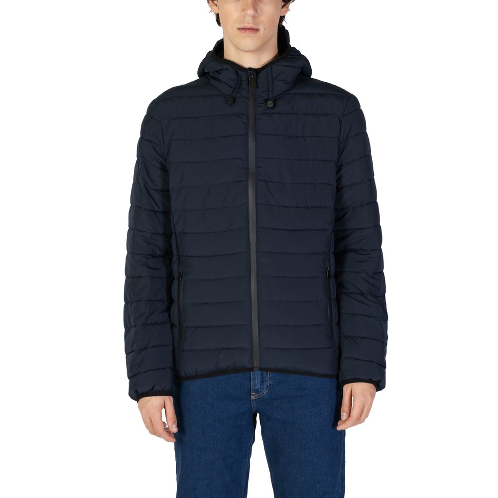 Suns Blue Polyester Jackets & Coat