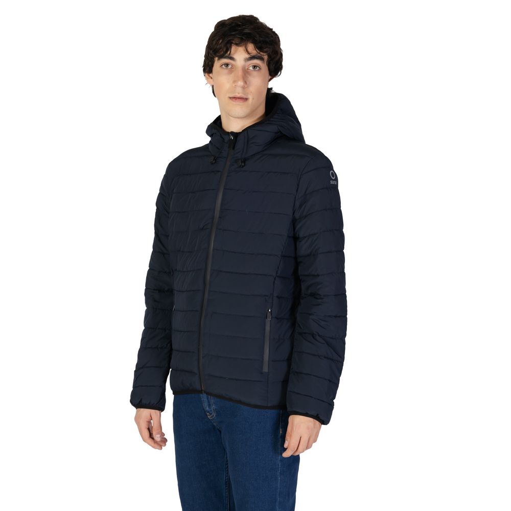Suns Blue Polyester Jackets & Coat