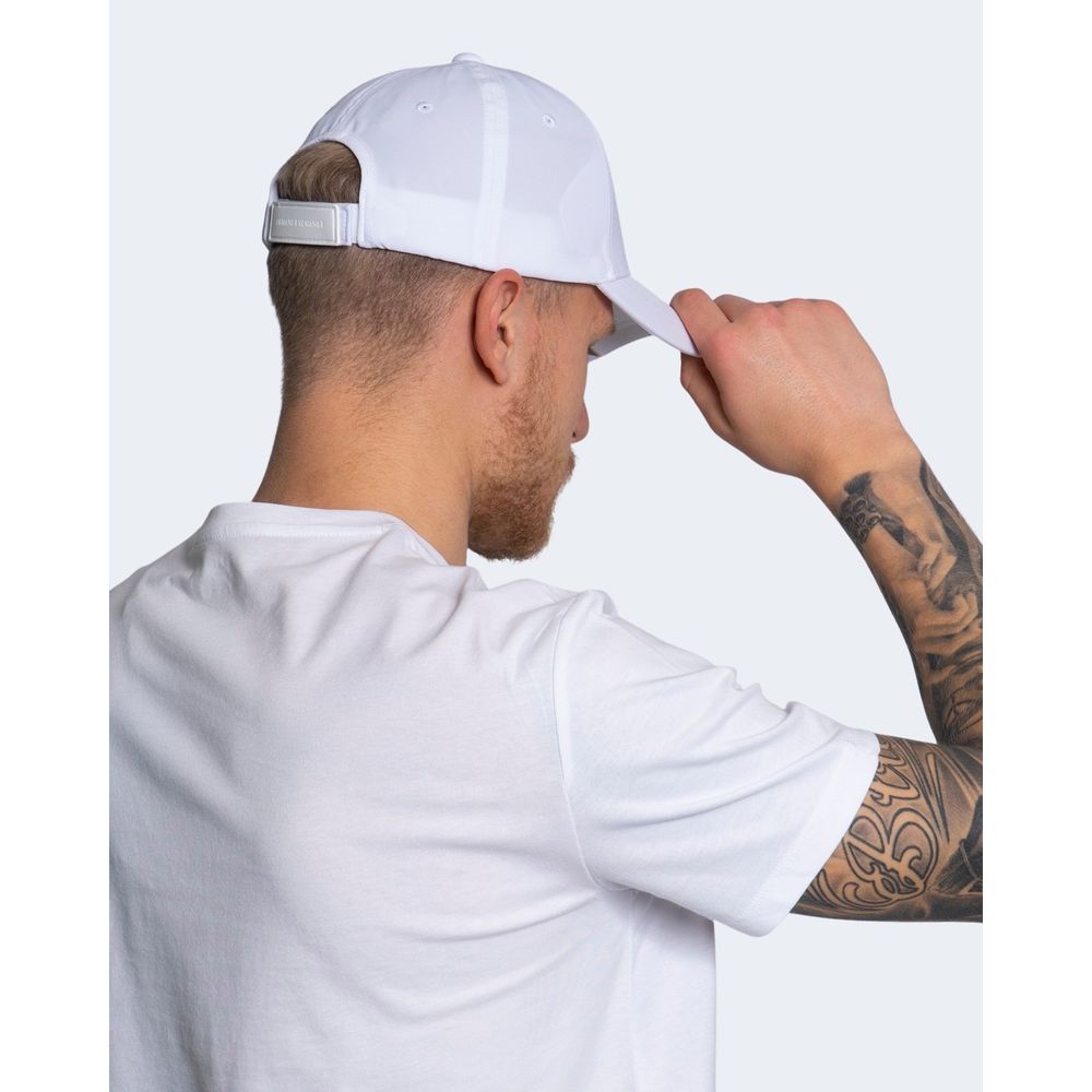 Armani Exchange White Cotton Caps Baseball Hat - Maison Luxe