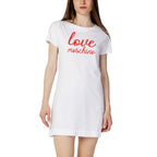 Love Moschino White Cotton Short Dress