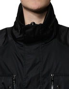 Dolce & Gabbana Black Nylon Winter Men Parka Coat Jacket