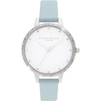 Olivia Burton Blue Artificial Leather Dress Watch