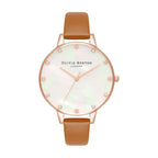 Olivia Burton Brown Artificial Leather Dress Watch