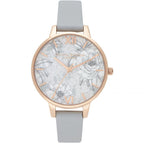 Olivia Burton Gray Artificial Leather Dress Watch