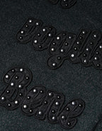 Dolce & Gabbana Gray Embellished Crew Neck Pullover Sweater