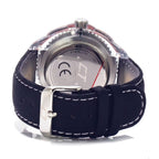 Chronotech Black Leather Dress Watch