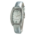 Chronotech Silver Leather Dress Watch