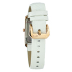 Chronotech White Leather Dress Watch