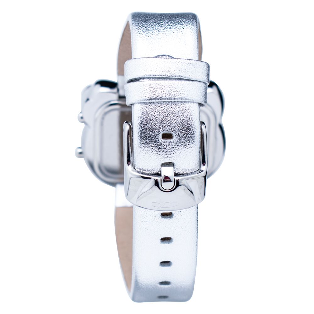 Chronotech Silver Leather Digital Watch