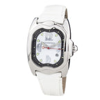 Chronotech White Leather Dress Watch