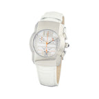 Chronotech White Leather Dress Watch