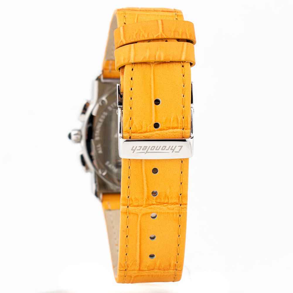 Chronotech Orange Leather Watch