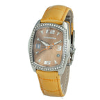 Chronotech Orange Leather Dress Watch