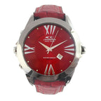 Chronotech Black Leather Dress Watch