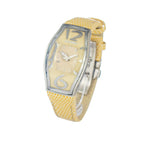 Chronotech Yellow Leather Dress Watch