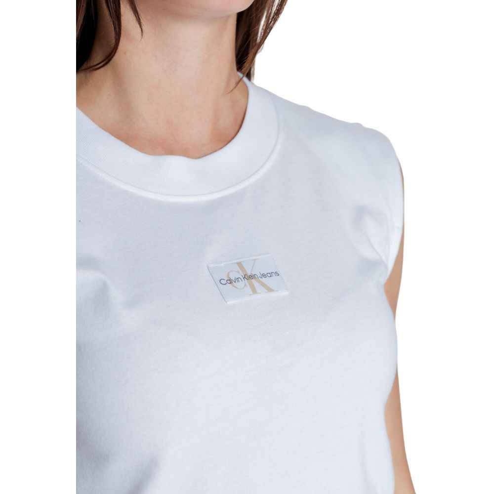 Calvin Klein Jeans White Cotton T-Shirt