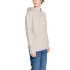 Calvin Klein Jeans Beige Recycled Cotton Hoodie