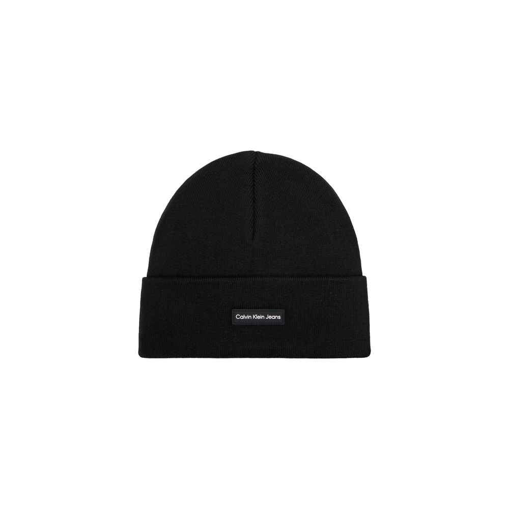 Calvin Klein Jeans Black Recycled Polyester Caps Baseball Hat