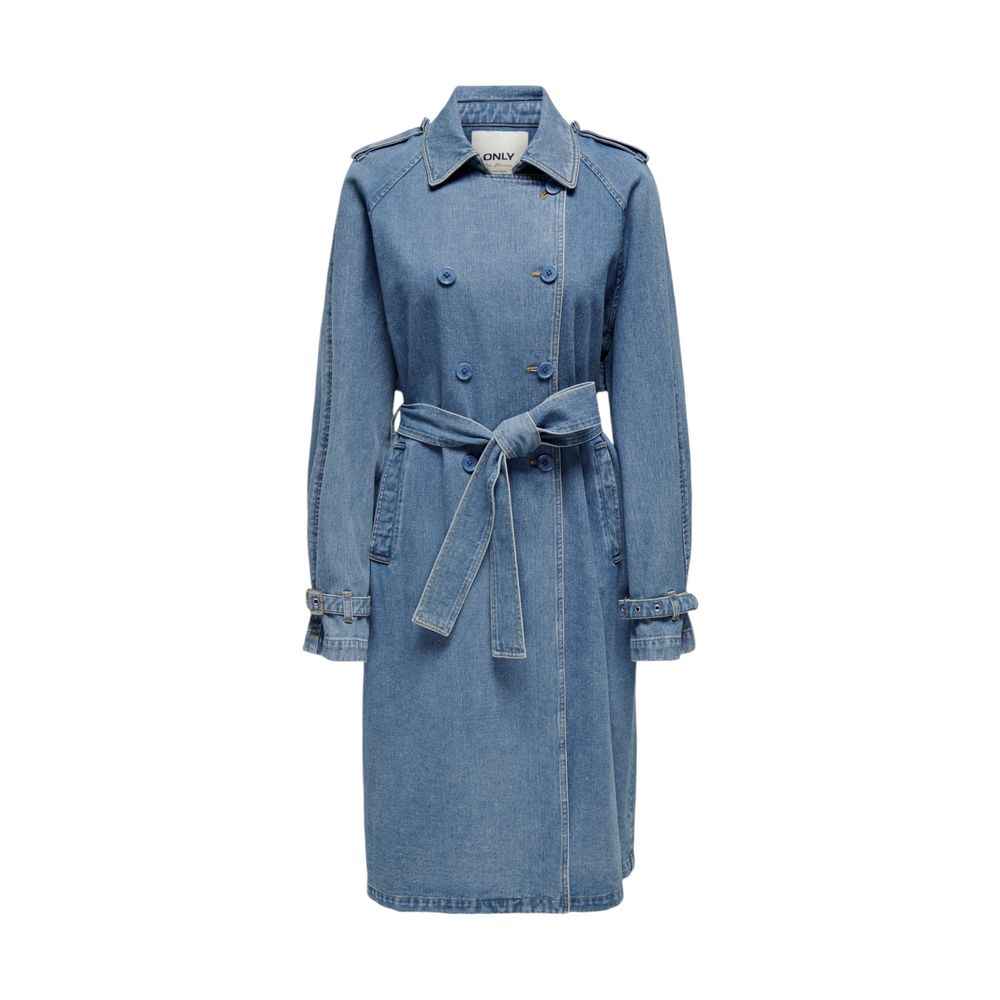Only Blue Cotton Trench Coat