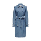 Only Blue Cotton Trench Coat